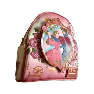 GRAIL Disney Loungefly Sleeping Beauty Prince Phillip Mini Backpack Pink Rose